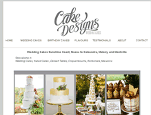 Tablet Screenshot of cakedesigns.com.au